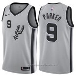 Maglia San Antonio Spurs Tony Parker NO 9 2017-18 Grigio