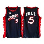 Maglia USA 1996 Grant Hill NO 5 Nero