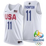 Maglia USA 2016 Klay Thompson NO 11 Bianco