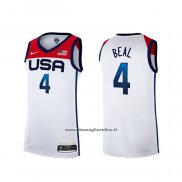 Maglia USA 2021 Bradley Beal #4 Bianco