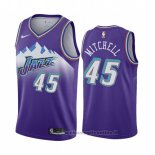 Maglia Utah Jazz Donovan Mitchell NO 45 Hardwood Classic 2019-20 Viola