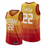 Maglia Utah Jazz Jeff Green NO 22 Citta Arancione