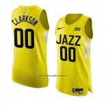 Maglia Utah Jazz Jordan Clarkson #00 Icon Autentico 2022-23 Giallo