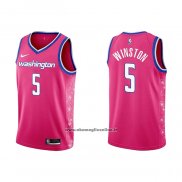 Maglia Washington Wizards Cassius Winston #5 Citta 2022-23 Rosa