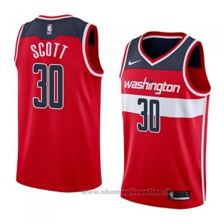 Maglia Washington Wizards Mike Scott NO 30 Icon 2018 Rosso