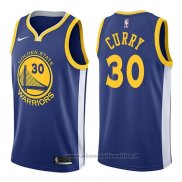 Nike Maglia Golden State Warriors Stephen Curry NO 30 2017-18 Blu
