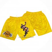 Pantaloncini Los Angeles Lakers Kobe Bryant Mamba Giallo