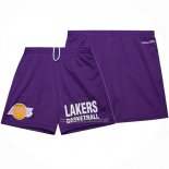 Pantaloncini Los Angeles Lakers Mitchell & Ness Hardwood Classics Viola