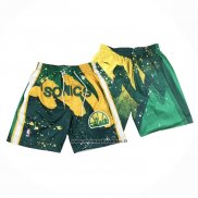 Pantaloncini Seattle Supersonics Just Don Giallo Verde