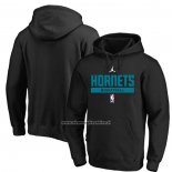 Felpa con Cappuccio Charlotte Hornets Practice Performance 2022-23 Nero