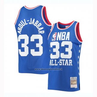 Maglia All Star 1985 Kareem Abdul-jabbar #33 Blu