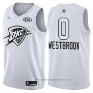 Maglia All Star 2018 Oklahoma City Thunder Russell Westbrook NO 0 Bianco