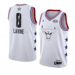 Maglia All Star 2019 Chicago Bulls Zach Lavine NO 8 Bianco