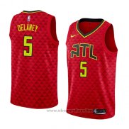 Maglia Atlanta Hawks Malcolm Delaney NO 5 Statement 2018 Rosso