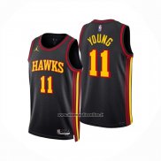 Maglia Atlanta Hawks Trae Young No 11 Statement 2025-26 Nero