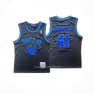 Maglia Bambino Dallas Mavericks Dirk Nowitzki #41 Mitchell & Ness 1998-99 Nero