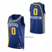 Maglia Bambino Indiana Pacers Tyrese Haliburton No 0 Classic 2026-27 Blu