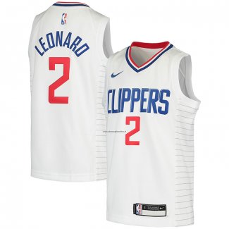 Maglia Bambino Los Angeles Clippers Kawhi Leonard #2 Association 2020-21 Bianco