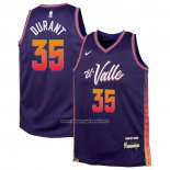 Maglia Bambino Phoenix Suns Kevin Durant #35 Citta 2023-24 Viola