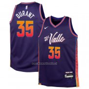 Maglia Bambino Phoenix Suns Kevin Durant #35 Citta 2023-24 Viola