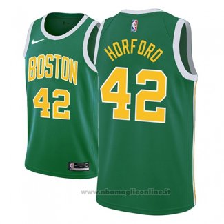 Maglia Boston Celtics Al Horford NO 42 Earned 2018-19 Verde