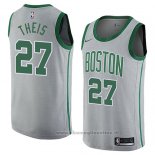 Maglia Boston Celtics Daniel Theis NO 27 Citta 2018 Grigio