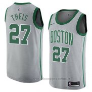 Maglia Boston Celtics Daniel Theis NO 27 Citta 2018 Grigio