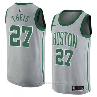 Maglia Boston Celtics Daniel Theis NO 27 Citta 2018 Grigio