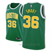 Maglia Boston Celtics Marcus Smart NO 36 Earned 2018-19 Verde