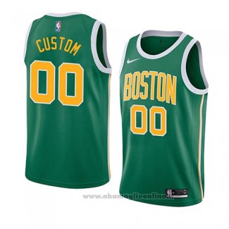 Maglia Boston Celtics Personalizzate Earned 2018-19 Verde