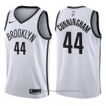 Maglia Brooklyn Nets Dante Cunningham NO 44 Association 2017-18 Bianco