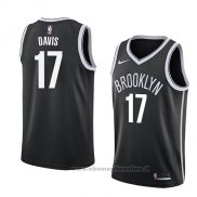 Maglia Brooklyn Nets Ed Davis NO 17 Icon 2018 Nero