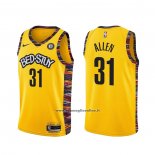 Maglia Brooklyn Nets Jarrett Allen #31 Citta 2020-21 Giallo