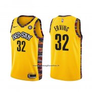 Maglia Brooklyn Nets Julius Erving #32 Citta 2020-21 Giallo