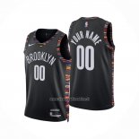 Maglia Brooklyn Nets Personalizzate Citta 2025-26 Nero