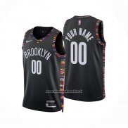Maglia Brooklyn Nets Personalizzate Citta 2025-26 Nero