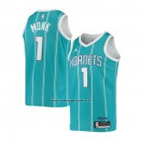 Maglia Charlotte Hornets Malik Monk #1 Icon 2020-21 Verde