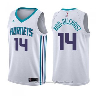 Maglia Charlotte Hornets Michael Kidd-Gilchrist NO 14 Association 2017-18 Bianco