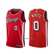 Maglia Chicago Bulls Coby White #0 Citta 2021-22 Rosso