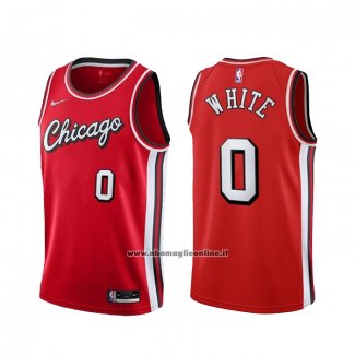 Maglia Chicago Bulls Coby White #0 Citta 2021-22 Rosso