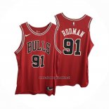 Maglia Chicago Bulls Dennis Rodman #91 Icon Autentico Rosso