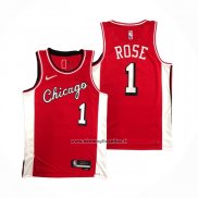 Maglia Chicago Bulls Derrick Rose #1 Citta 2021-22 Rosso