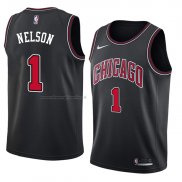 Maglia Chicago Bulls Jameer Nelson NO 1 Statement 2018 Nero