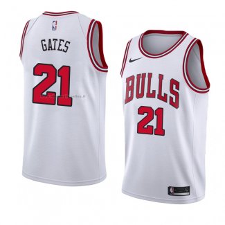 Maglia Chicago Bulls Kaiser Gates NO 21 Association 2018 Bianco