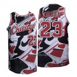 Maglia Chicago Bulls Michael Jordan #23 Bianco Nero Rosso