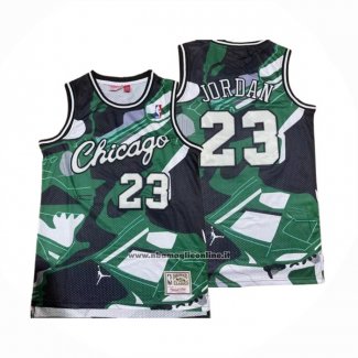 Maglia Chicago Bulls Michael Jordan #23 Mitchell & Ness Verde