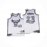 Maglia Chicago Bulls Michael Jordan No 23 Mitchell & Ness 1997-98 Bianco1