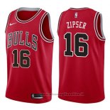 Maglia Chicago Bulls Paul Zipser NO 16 Icon 2017-18 Rosso