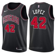 Maglia Chicago Bulls Robin Lopez NO 42 Statement 2017-18 Nero