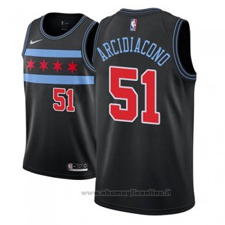 Maglia Chicago Bulls Ryan Arcidiacono NO 51 Citta 2018-19 Nero